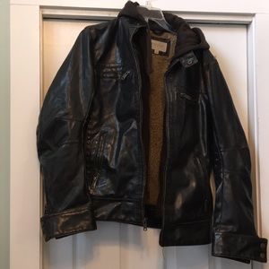 Men’s Size S imitation leather jacket